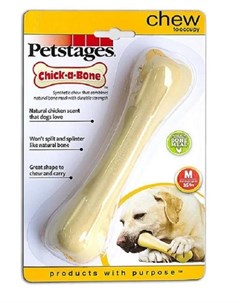 Игрушка Chick A Bone косточка с ароматом курицы средняя для собак 14см Petstages