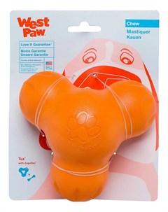 Игрушка под лакомства Tux для собак S 10см оранжевая West paw zogoflex