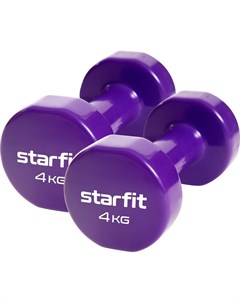 Гантель виниловая Core DB 101 4 кг фиолетовый 2 шт Starfit