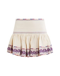 Кремовая юбка с вышивкой Isabel marant etoile