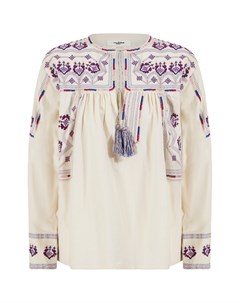 Кремовая блузка с вышивкой Treya Isabel marant etoile