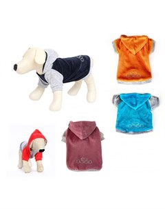 Osso Толстовка из велюра с капюшоном для собак графит Одежда для собак