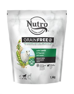 Корм для собак с чувствительным пищеварением с ягненком и экстрактом розмарина 1 4 кг Nutro