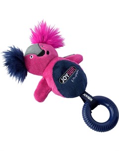 Игрушка для собак Puppy Белка с резиновым кольцом и пищалкой S M розовая 21 см Joyser