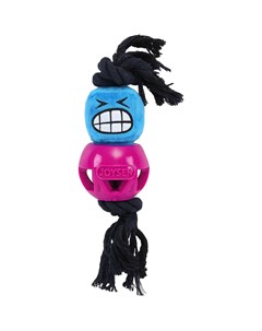 Игрушка для собак Cageball Funhead Jack с резиновым мячом и пищалкой M розовый 37 см Joyser