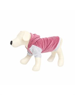 Толстовка из велюра с капюшоном для собак розовый Osso