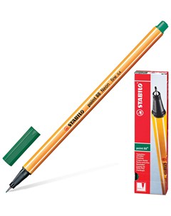 Ручка капиллярная Линер Point 88 зеленовато бирюзовая корпус оранжевый линия письма 0 4 мм 88 53 Stabilo