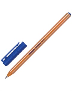 Ручка шариковая масляная Officepen 1010 синяя корпус оранжевый 1 мм линия 0 8 мм 1010 60 Pensan