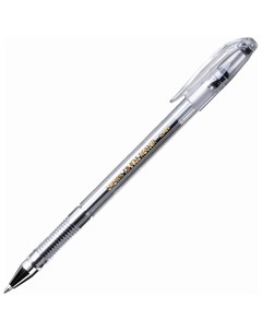 Ручка гелевая Hi jell черная корпус прозрачный узел 0 5 мм линия письма 0 35 мм Hjr 500b Crown