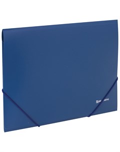 Папка на резинках стандарт синяя до 300 листов 0 5 мм 221623 Brauberg