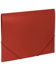 Папка на резинках Office красная до 300 листов 500 мкм 227711 Brauberg