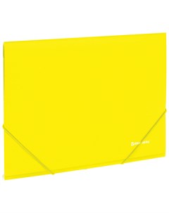 Папка на резинках Neon неоновая желтая до 300 листов 0 5 мм 227461 Brauberg