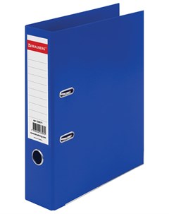 Папка регистратор Extra 75 мм синяя двустороннее покрытие пластик металлический уголок 228571 Brauberg