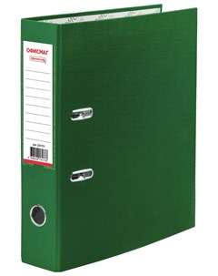 Папка регистратор с арочным механизмом покрытие из пвх 75 мм зеленая 225751 Офисмаг