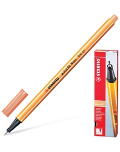 Ручка капиллярная Линер Point 88 светло телесная корпус оранжевый линия письма 0 4 мм 88 26 Stabilo