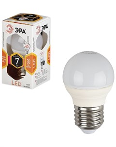 Лампа светодиодная эра 7 60 Вт цоколь E27 шар теплый белый свет 30000 ч LED Smdp45 7w 827 e27 Эра энергия света