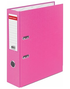 Папка регистратор с покрытием из пвх 80 мм с уголком розовая Удвоенный срок службы 227195 Brauberg