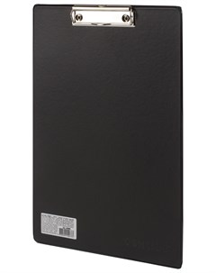 Доска планшет с прижимом А4 230х350 мм картон пвх черная 225986 Офисмаг