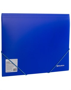 Папка на резинках Neon неоновая синяя до 300 листов 0 5 мм 227463 Brauberg