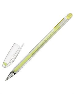 Ручка гелевая Hi jell Pastel желтая пастель узел 0 8 мм линия письма 0 5 мм Hjr 500p Crown