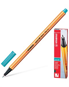Ручка капиллярная Линер Point 88 голубовато бирюзовая корпус оранжевый линия письма 0 4 мм 88 51 Stabilo