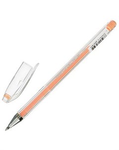 Ручка гелевая Hi jell Pastel оранжевая пастель узел 0 8 мм линия письма 0 5 мм Hjr 500p Crown