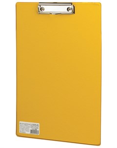 Доска планшет Comfort с прижимом А4 230х350 мм картон пвх желтая 222662 Brauberg