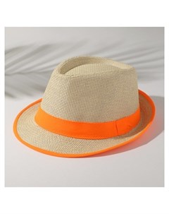 Шляпа женская Летняя цвет Оранжевый размер 56 58 Minaku