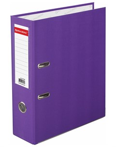 Папка регистратор с покрытием из пвх 80 мм с уголком фиолетовая Удвоенный срок службы 227200 Brauberg