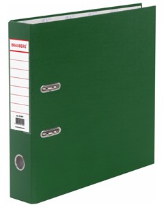 Папка регистратор с покрытием из пвх 70 мм зеленая Удвоенный срок службы 221818 Brauberg