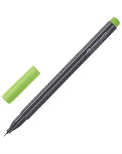 Ручка капиллярная Линер Grip Finepen светло зеленая трехгранная корпус черный 0 4 мм 151666 Faber-castell