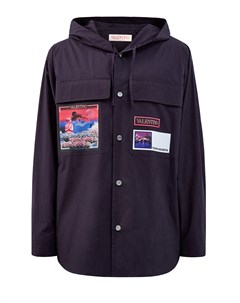 Легкая куртка из хлопка с капюшоном и нашивками Brocade Patch Valentino