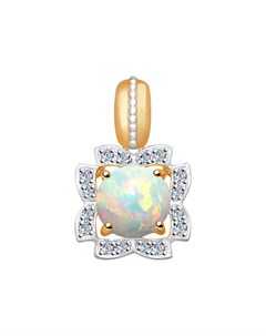 Подвеска из золота с бриллиантами и опалом Sokolov diamonds