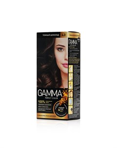 Стойкая крем краска для волос 4 0 Темный шоколад Gamma