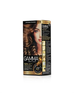 Стойкая краска для волос 7 75 Ореховое пралине Gamma