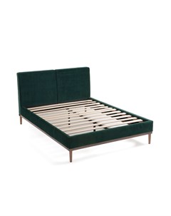 Кровать мягкая с кроватным основанием cooly 140 190 зеленый зеленый 152x99x210 см Laredoute