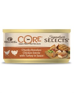 Консервы Wellness Signature Selects Фарш из курицы с индейкой в соусе для кошек 79гр Core