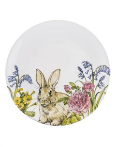 Тарелка десертная 22 см Пасха Кролик на лугу Churchill