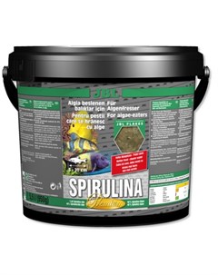 Spirulina Основной корм премиум для растительноядных аквариумных рыб хлопья 950 гр 1150 Jbl