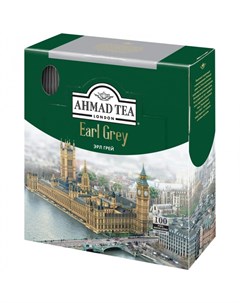 Чай черный с бергамотом Earl Grey 100 пак Ahmad tea