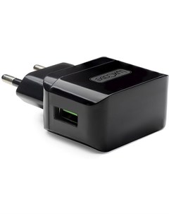 Сетевое зарядное устройство QY 10G 1xUSB 1A черный Luxcase