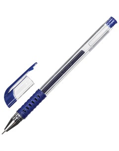 Ручка гелевая с грипом Basic Needle синяя игольчатый узел 0 5 мм линия письма 0 35 мм 143678 Staff