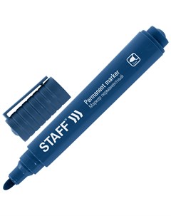 Маркер перманентный Basic Budget Pm 125 синий круглый наконечник 3 мм 152175 Staff