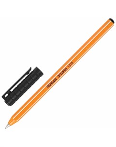 Ручка шариковая масляная Officepen 1010 черная корпус оранжевый узел 1 мм линия письма 0 8 мм 1010 6 Pensan