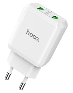 Сетевое зарядное устройство Hoco N6 18 Вт 2 USB Qc3 0 3 А белый Кнр