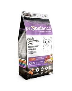 Gourmet Diet полнорационный сухой корм для привередливых кошек с говядиной и ягненком Probalance