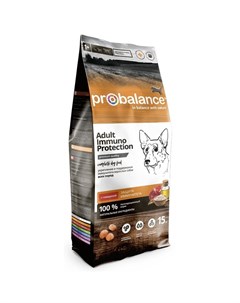 Immuno Adult полнорационный сухой корм для собак для укрепления иммунитета с говядиной 15 кг Probalance
