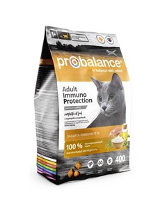 Immuno Protection полнорационный сухой корм для кошек для укрепления иммунитета с курицей и индейкой Probalance