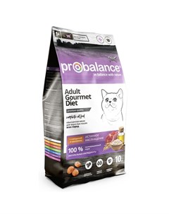 Gourmet Diet полнорационный сухой корм для привередливых кошек с говядиной и кроликом 10 кг Probalance