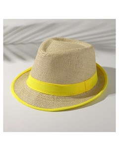 Шляпа женская Летняя цвет желтый размер 56 58 Minaku